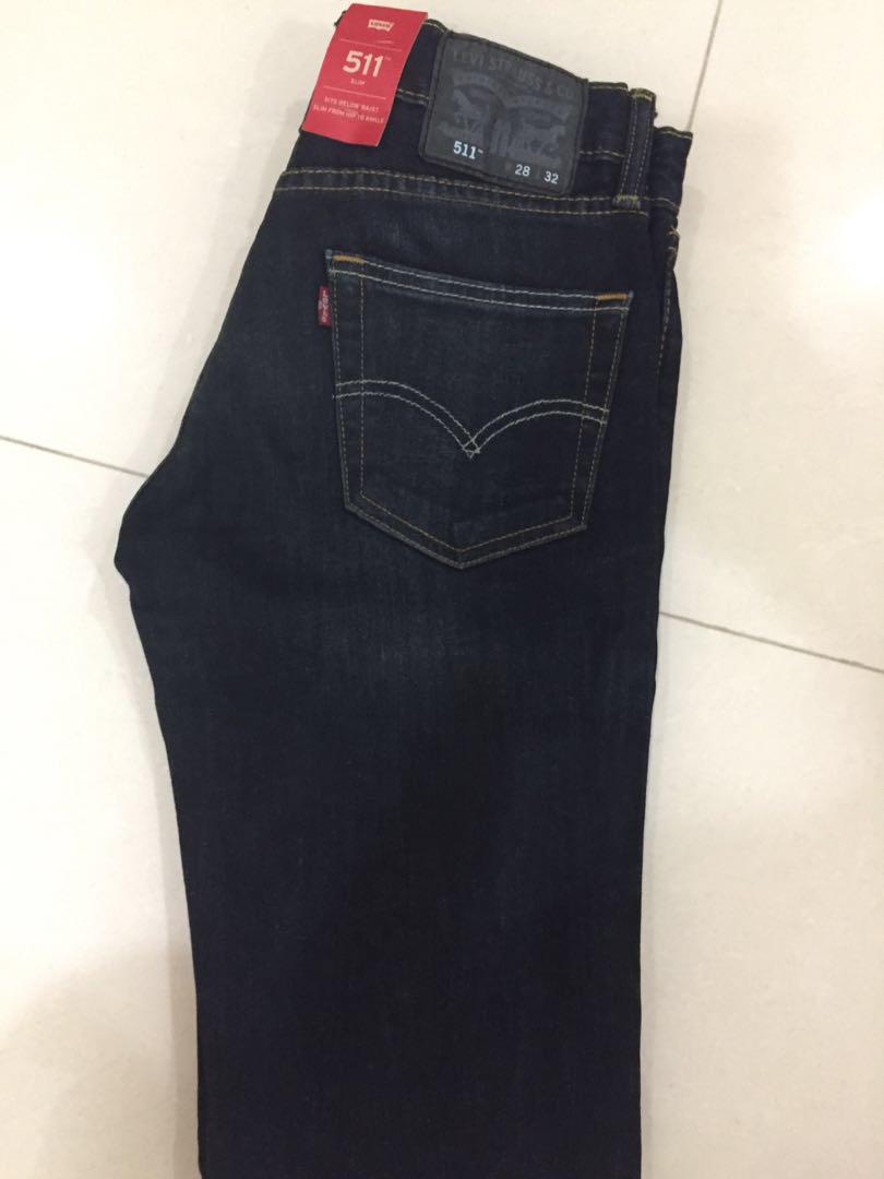 levi's 511 dark blue jeans