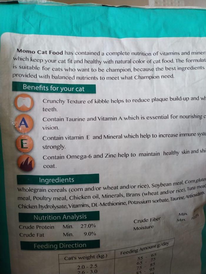 Momo Cat Food 1 Kg Makanan Kucing Import Sekelas Bolt Febilite