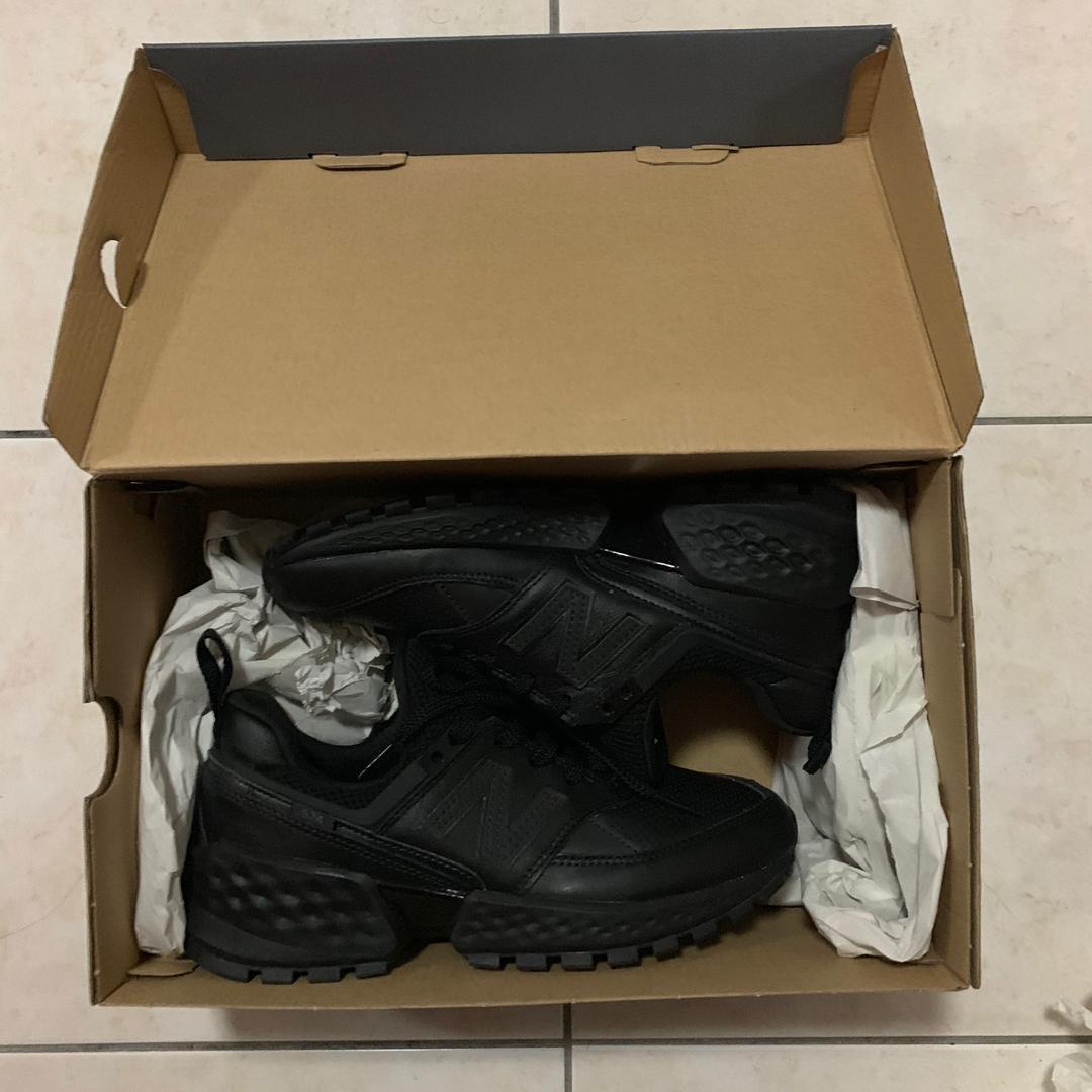 New Balance 574 Sport Triple Black Women s Fashion Footwear