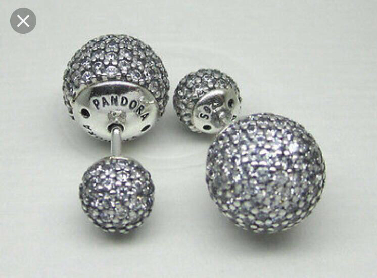 Pandora double sided earrings cheap