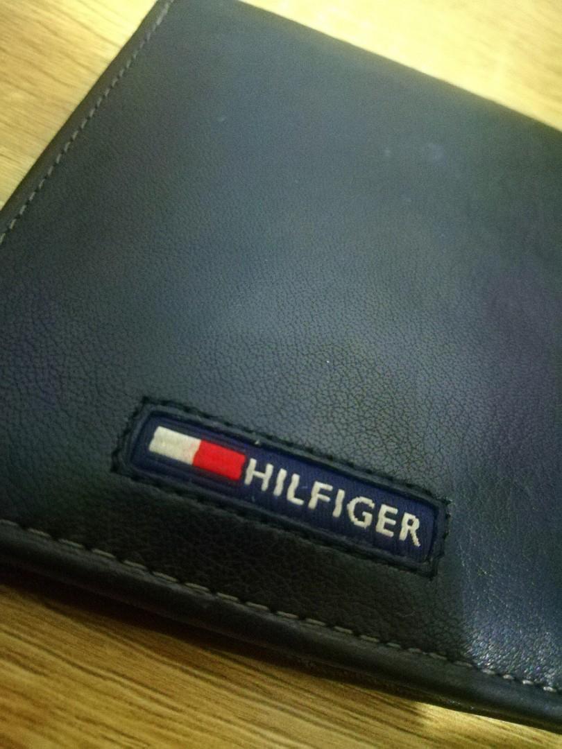 tommy hilfiger eton mini billfold leather wallet in black