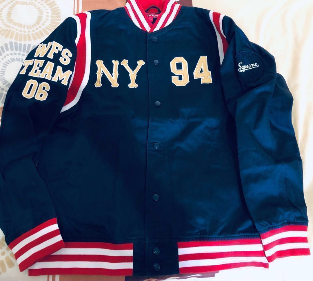 off white baseball jacket