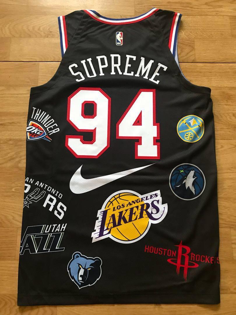 Supreme X NBA Basketball Jersey, Black, Size M/44, Sports, Sports