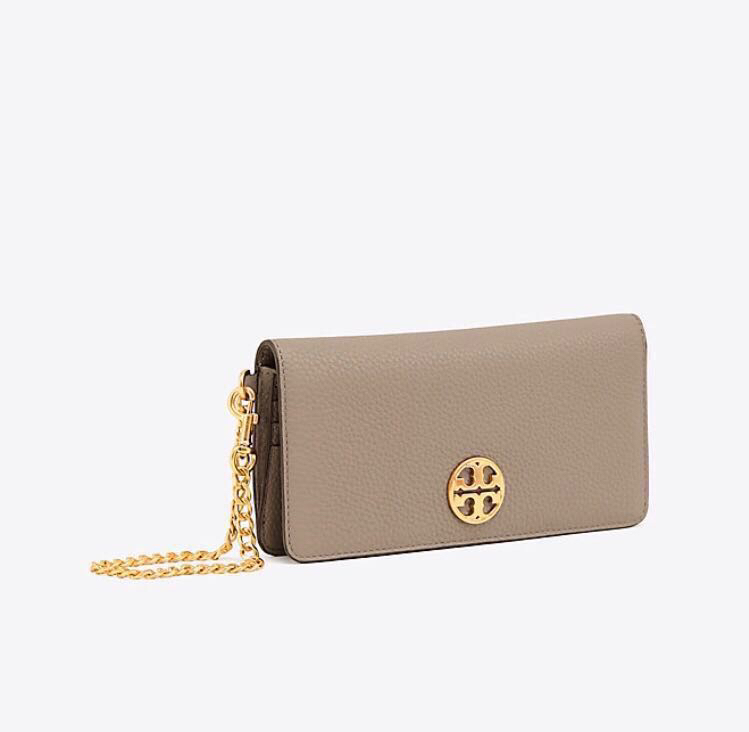 TORY BURCH Chelsea Wrislet Pouch in GREY HERON Luxury Bags