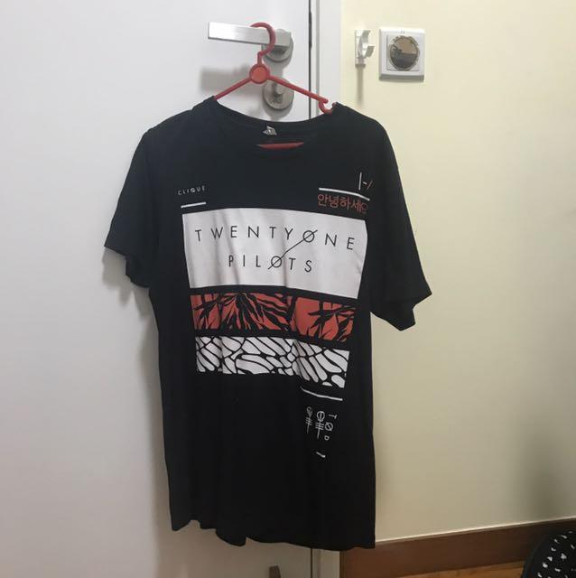 Twenty One Pilots Band Tee Shirt Tour Merch Men S Fashion Clothes Tops On Carousell Leave blank to see all merch by amazon shirts. carousell