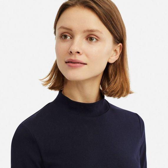 uniqlo ribbed high neck half sleeve