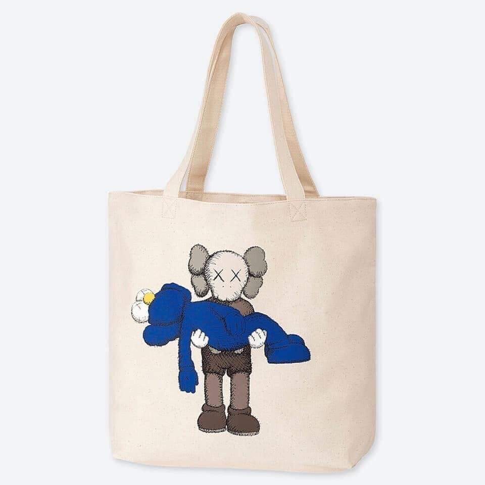 Uniqlo X Kaws Canvas Tote Bag Men S Fashion Accessories Others On Carousell
