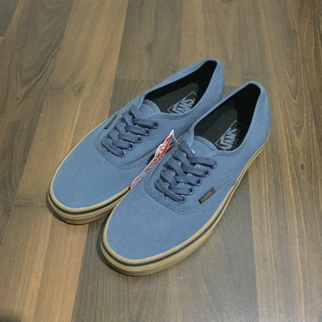 Vans authentic black dark slate sale
