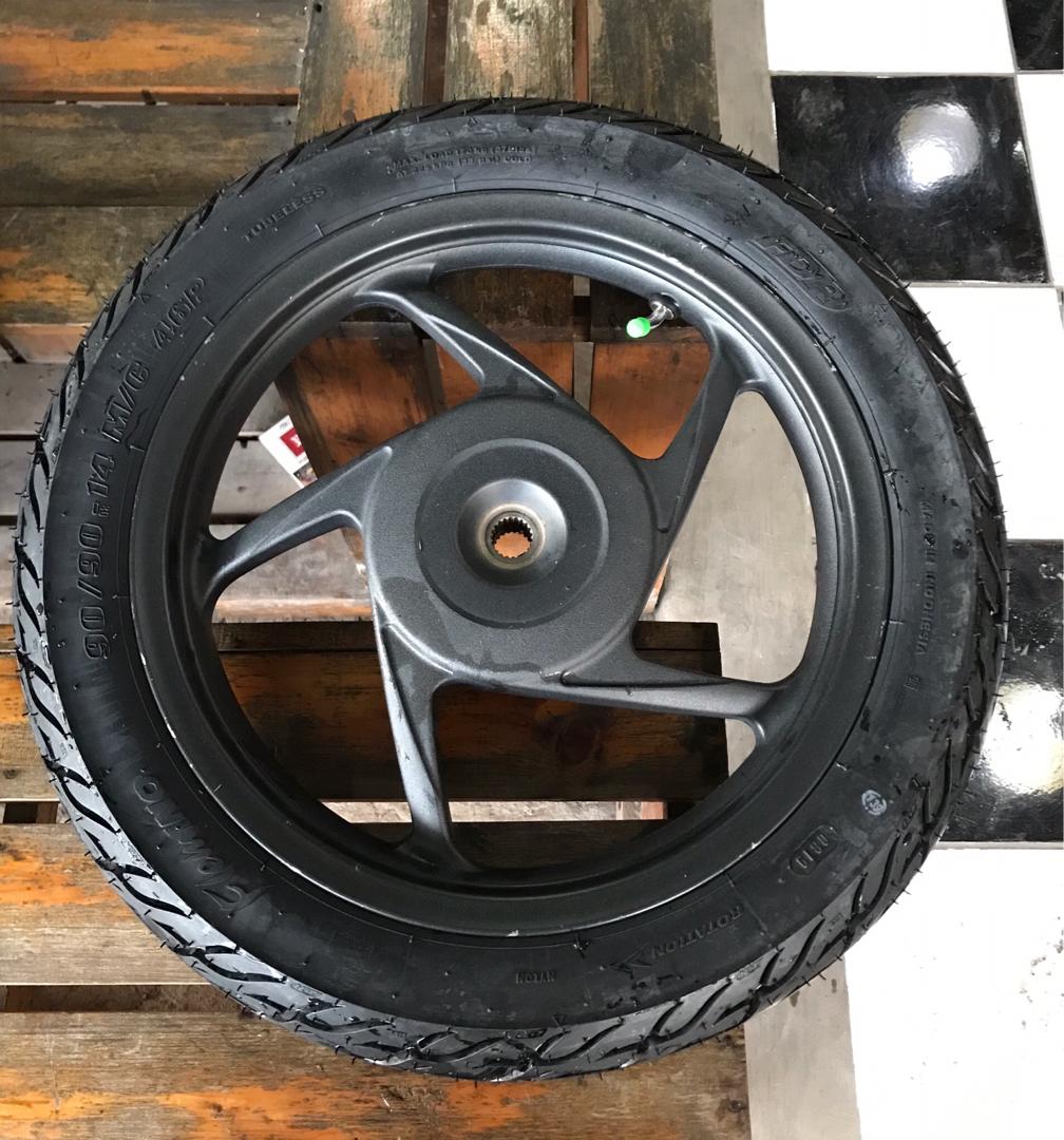 Velg Ban Racing Honda Beat PGM FI Ring 14 Velg Original Bawaan Standar Warna Hitam