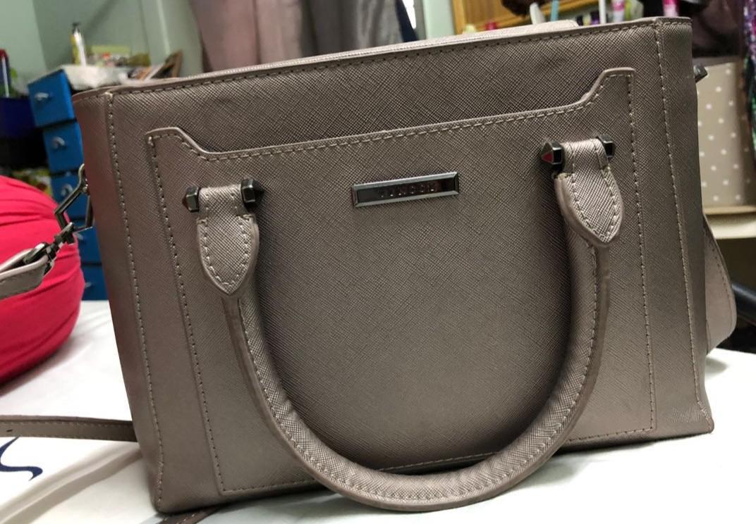Pewter colour bags