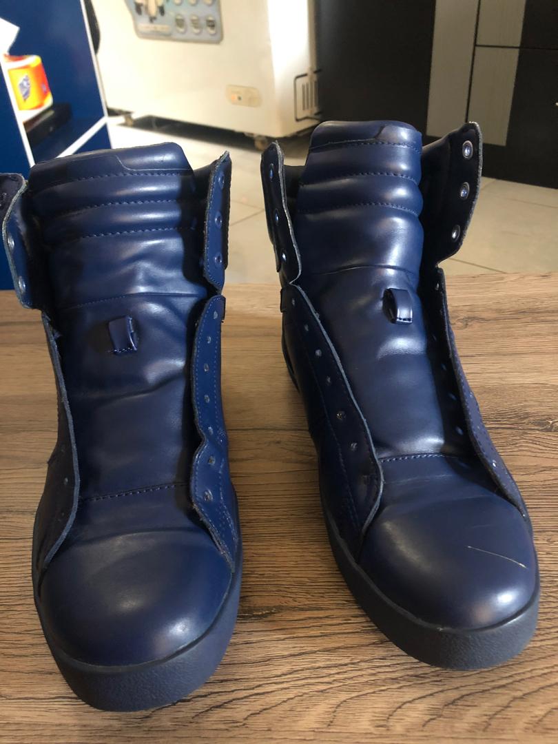 zara navy boots