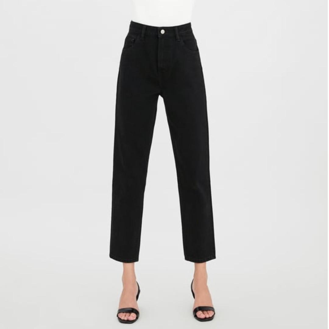 Zara Trf Black Mom Jeans Women S Fashion Clothes Pants Jeans