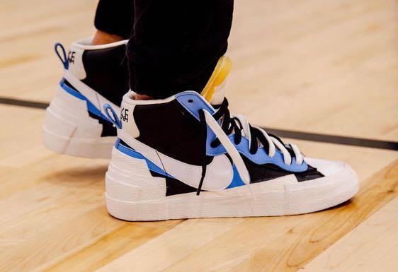 sacai x blazer mid black blue