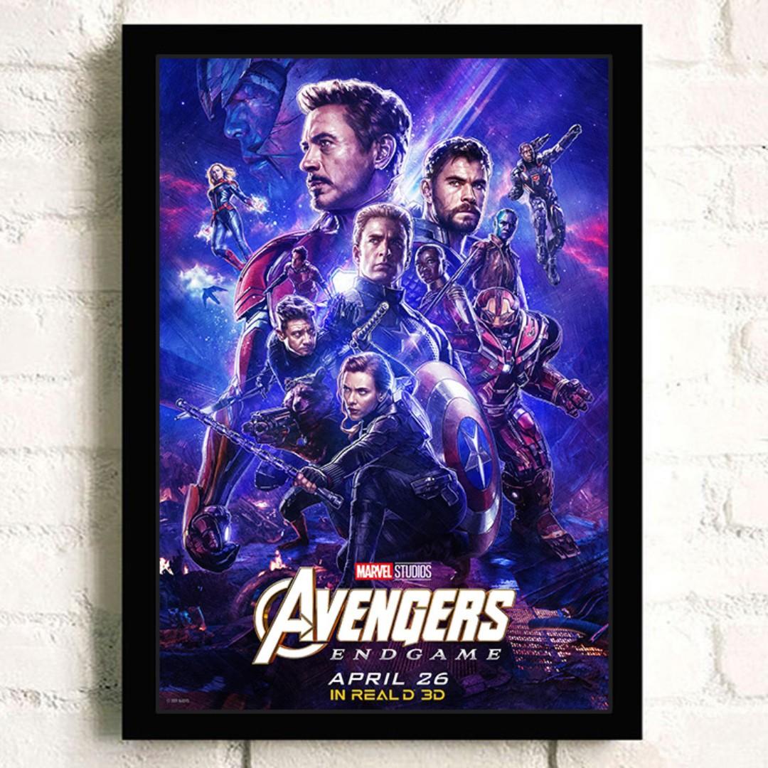 Avengers Endgame 11 Poster With Black Frame Design Craft Art Prints On Carousell