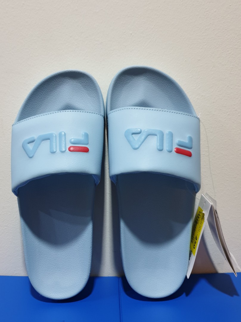 fila blue slides