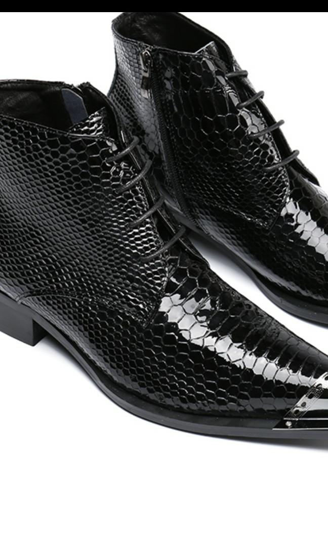 Mens black pointed boots store