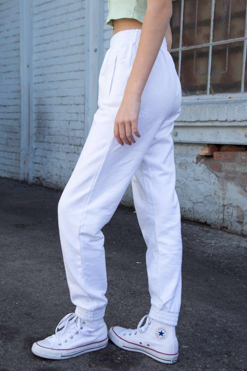 Brandy melville white joggers new arrivals