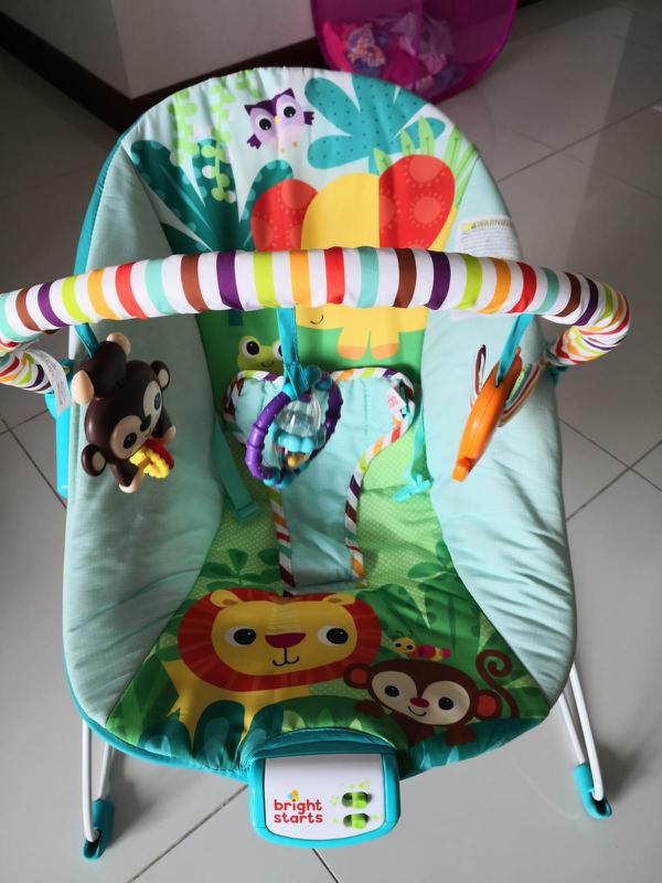 Bright Stars Safari Surprise Bouncer Babies Kids Infant