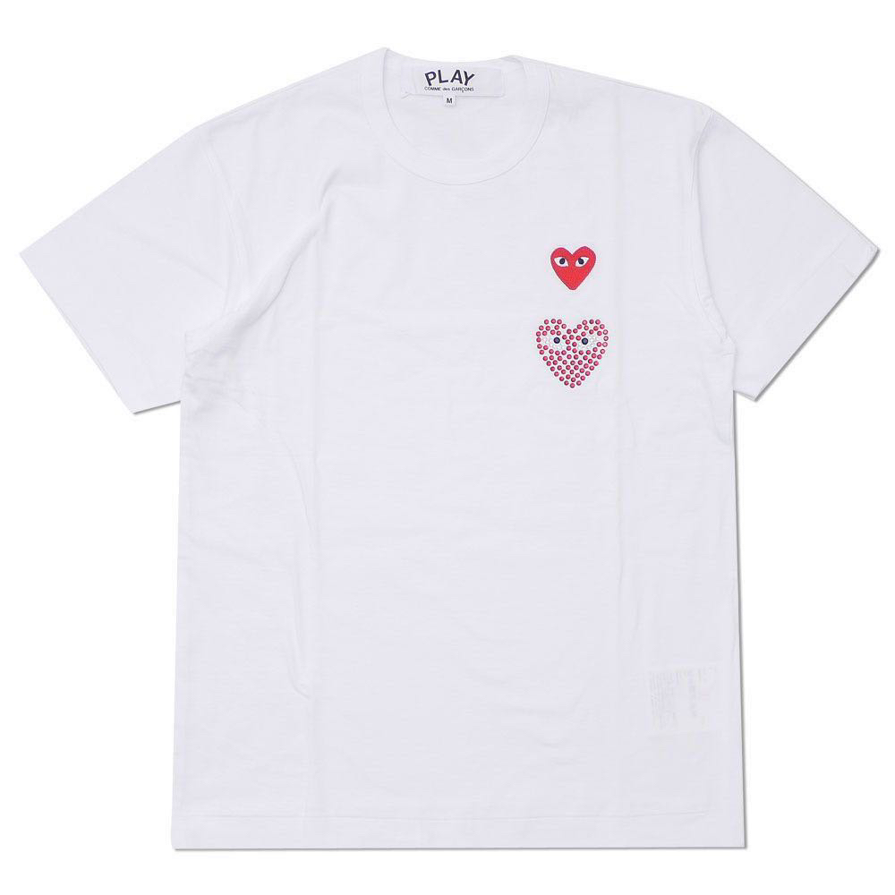 Cdg play heart online shirt