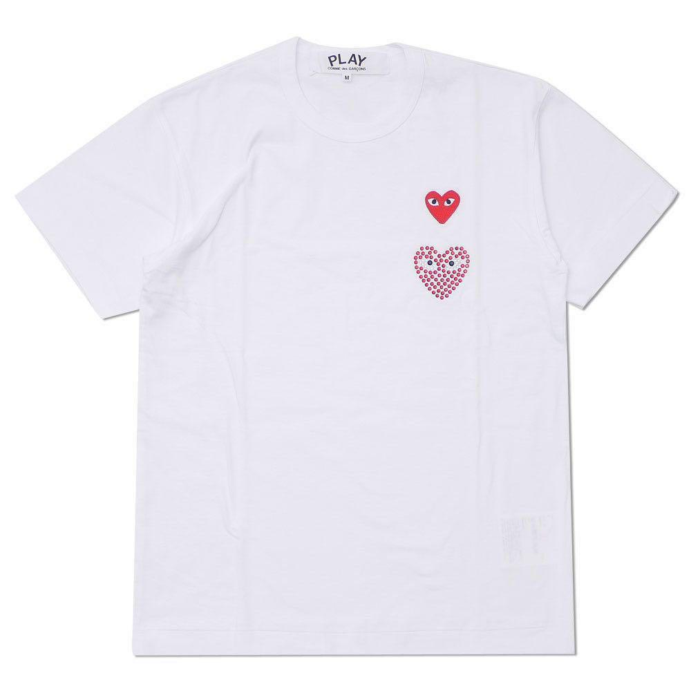 cdg pink heart t shirt