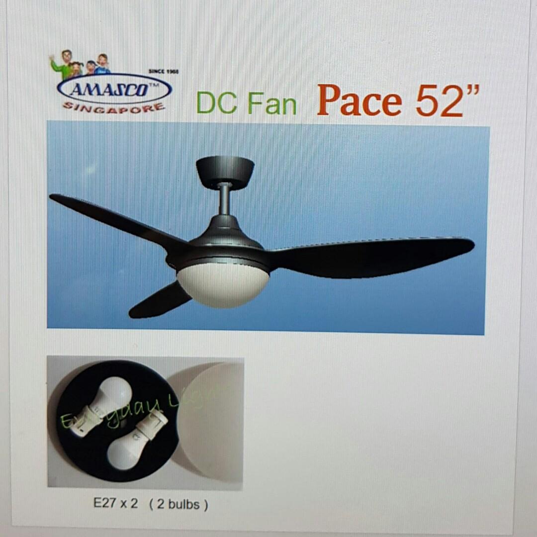 Ceiling Fan Amasco Dc Pace 52 E27