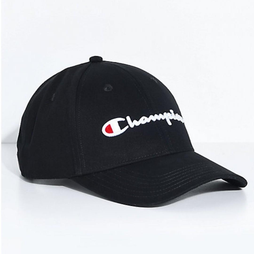 Champion Logo Adjustable Cap - Black 