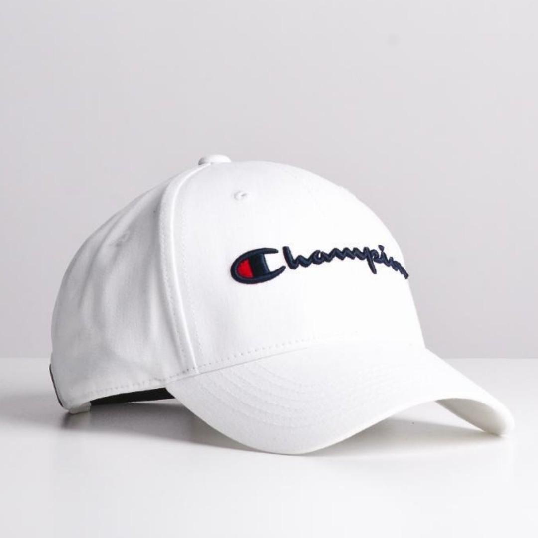Champion Logo Adjustable Cap - White