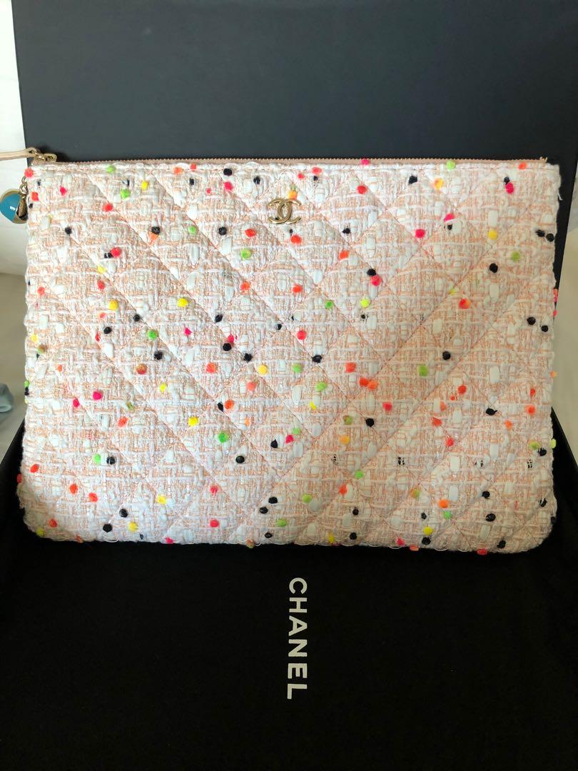 Chanel Spring Summer 19 Classic Tweed Pouch
