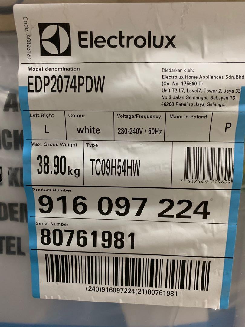 Electrolux Dryer New still not opened, TV & Home Appliances, Washing