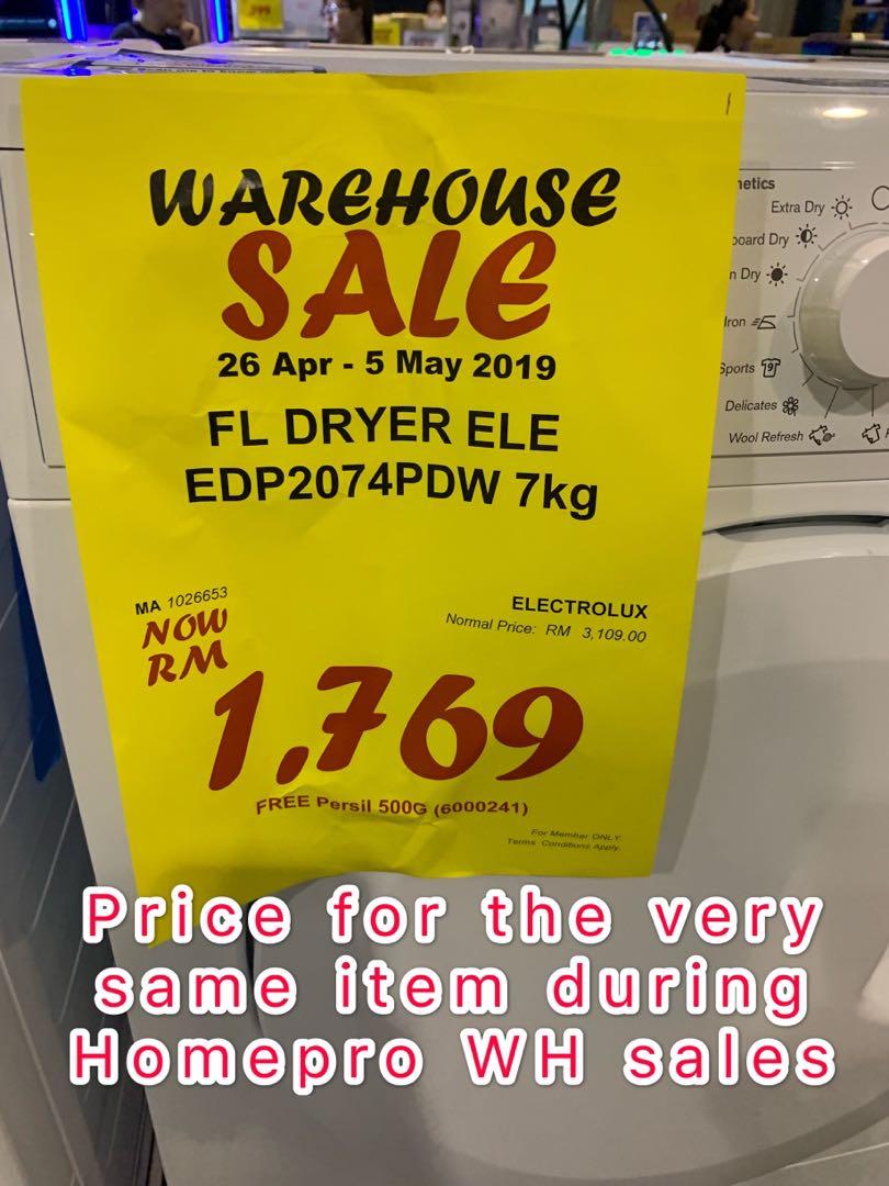 Electrolux Dryer New still not opened, TV & Home Appliances, Washing