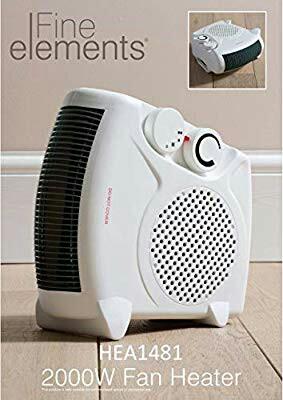 Fine Elements Flat Fan Heater Lightweight With Carry Handle and Two Heat  Settings and Thermostatic Control, TV u0026 Home Appliances, Other Home  Appliances on Carousell