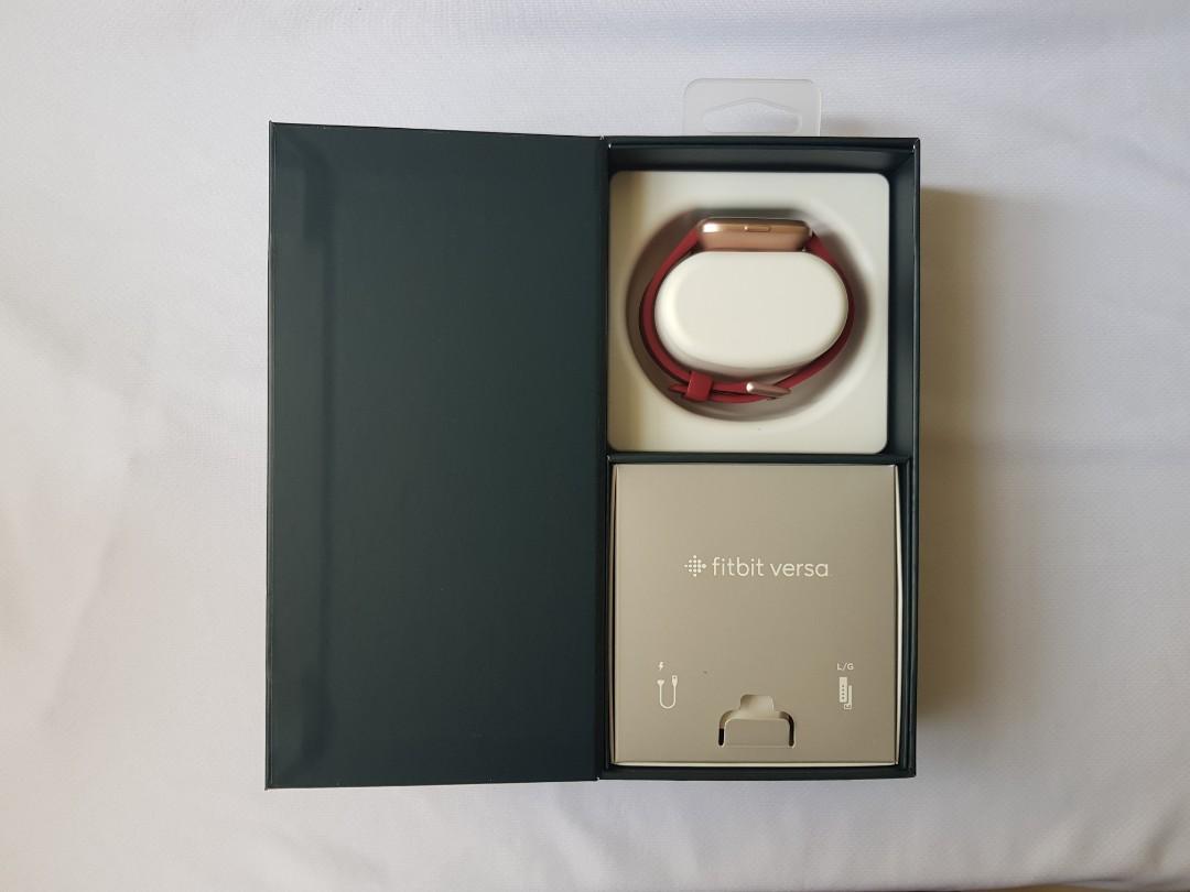Fitbit versa rose gold ruby band shop
