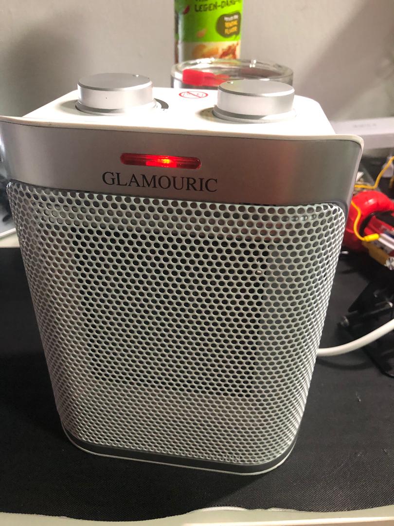 GLAMOURIC Ceramic Space Heater with 1500W ETL Listed Hot & Cool PTC