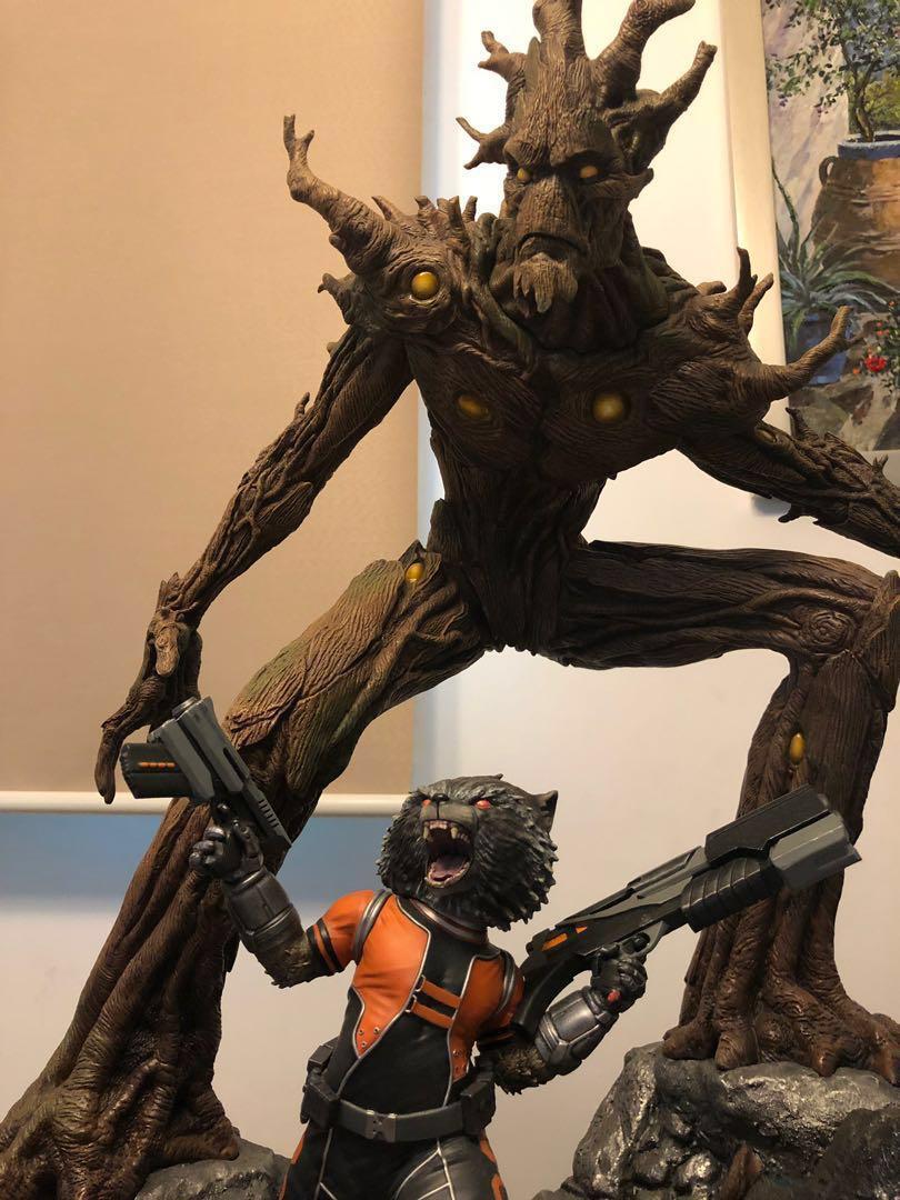 Groot and Rocket Sideshow collectibles, Hobbies & Toys, Toys & Games on  Carousell