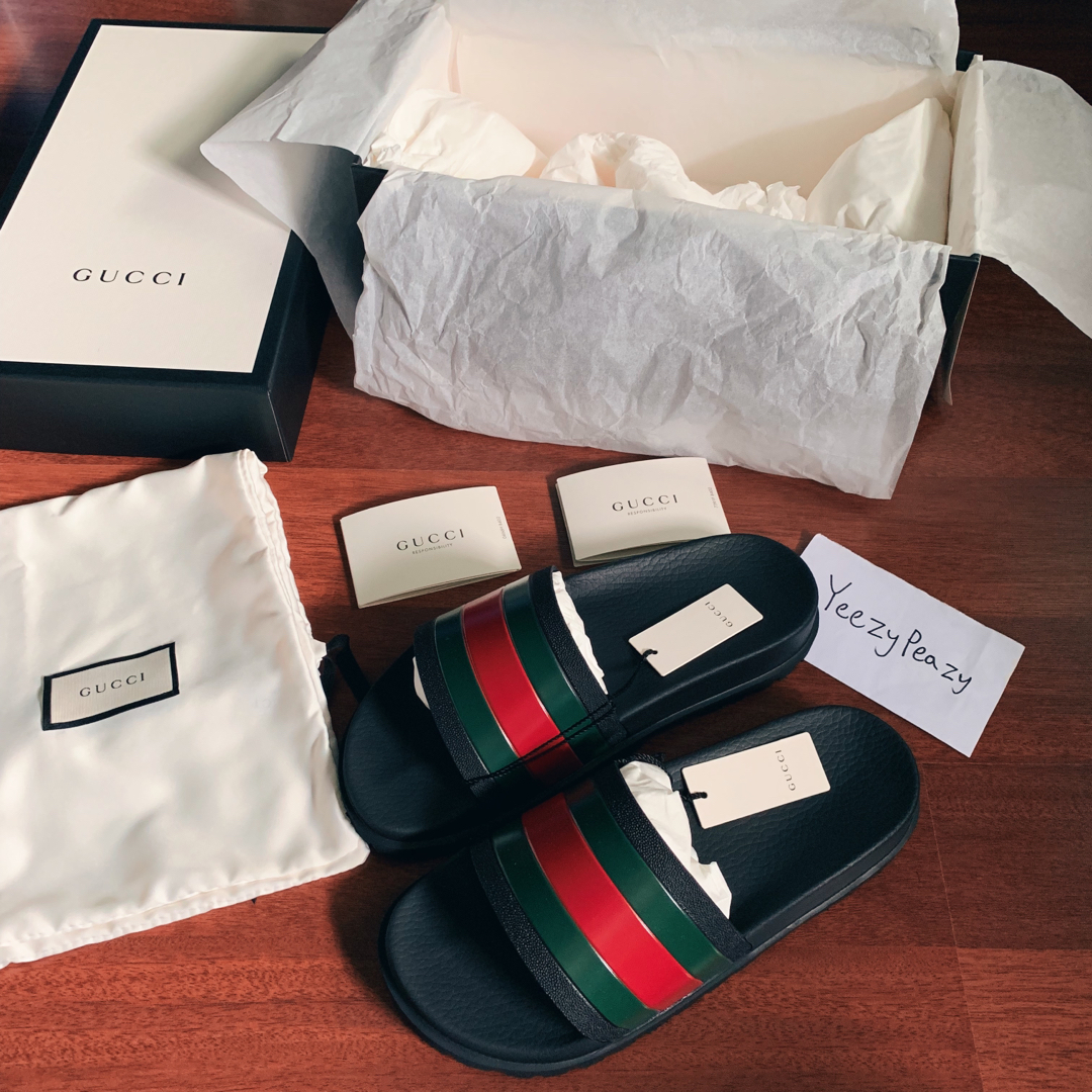 gucci gang flip flops
