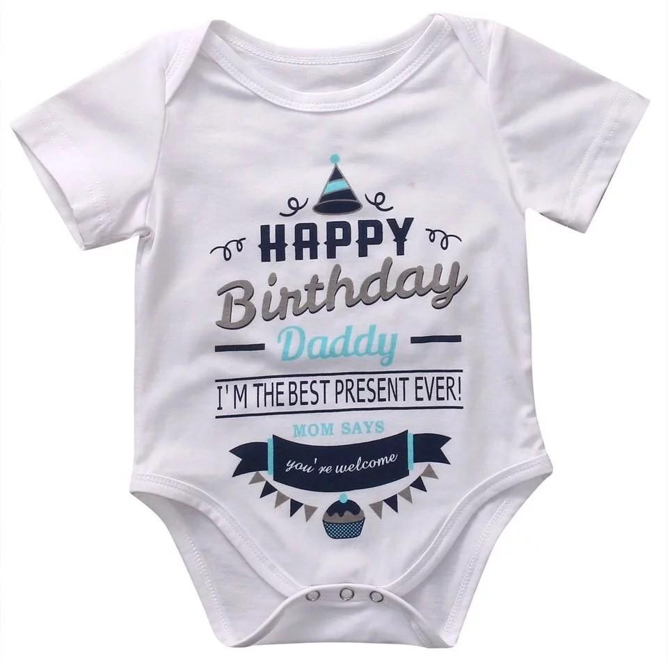 happy birthday daddy sleepsuit