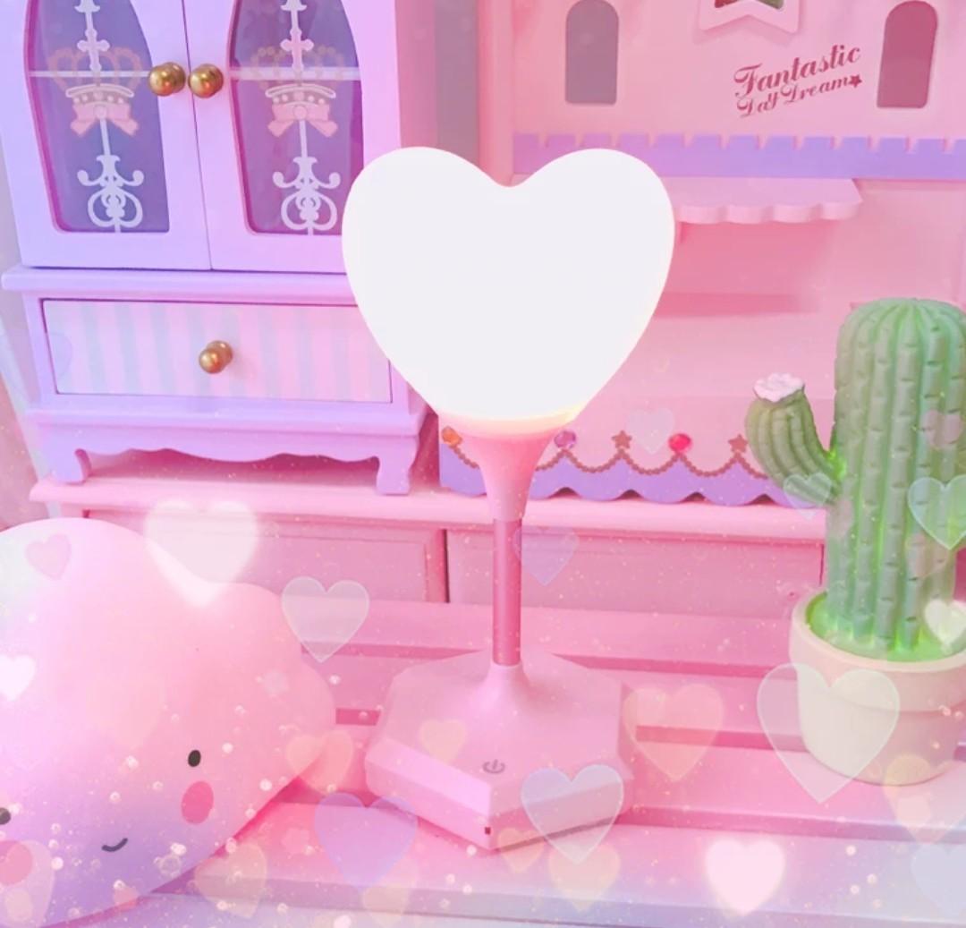 3d Princess Heart Pink Led Usb Table Lamp Night Lights Lighting Room Decorations Decorating Bts Jimin Jungkook Run Episode Electronics Others On Carousell 6% off 3 colors/warm color bulb light home decor romantic astro star projection cosmos night light bedroom decoration lighting. 3d princess heart pink led usb table