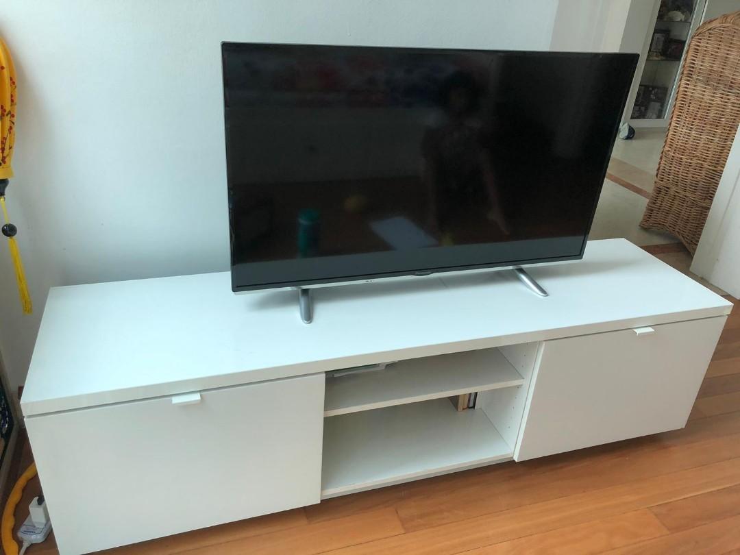 Beweging Tarief combineren IKEA BYAS TV Bench, Furniture & Home Living, Furniture, Tables & Sets on  Carousell