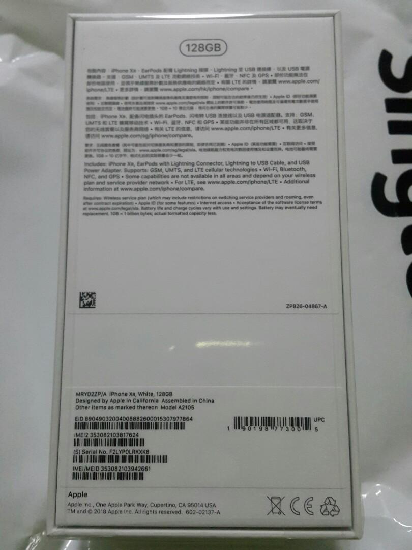 iphone xr white - 128gb