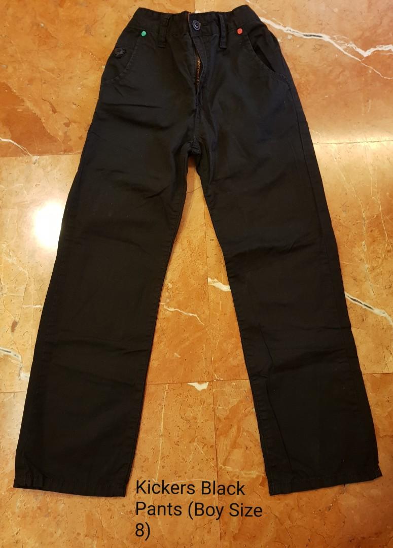 Kickers Black Pants for Boy (Size 8 