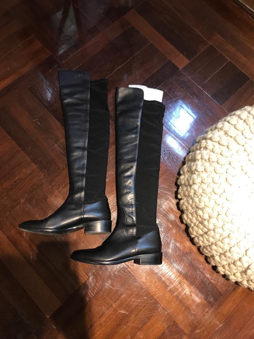 long leather riding boots size 5