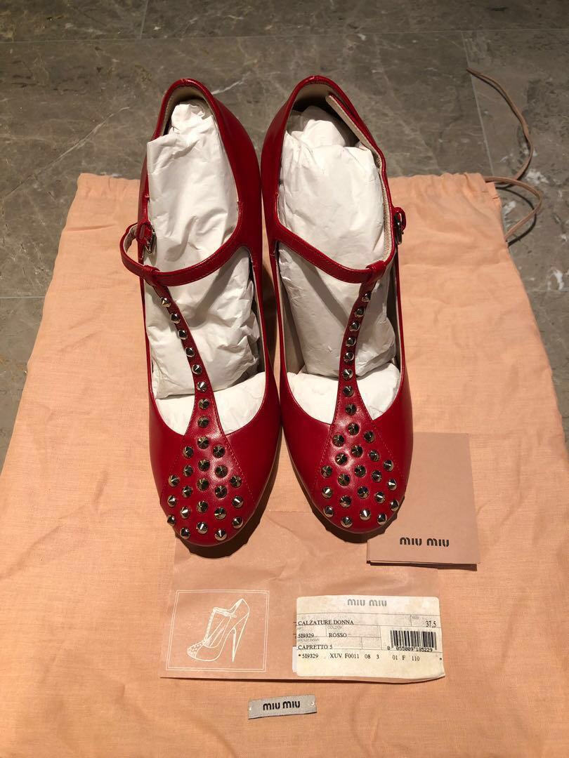 Reduced] Miu Miu Red Heels -37.5 *NEW 