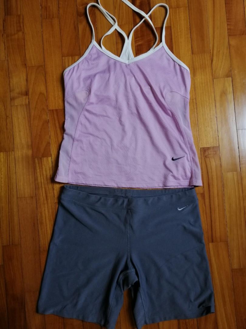 nike halter top and shorts