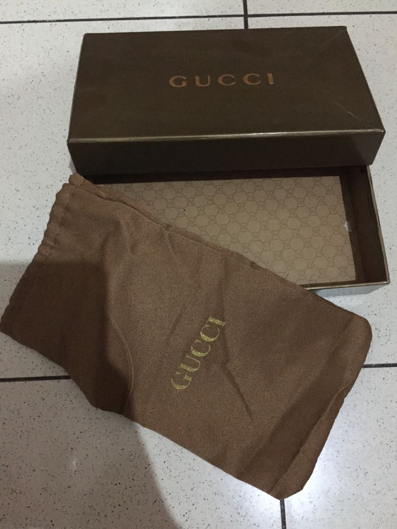 Original Asli Dus Dompet Dust Bag Paper Box Gucci Wallet Kemasan