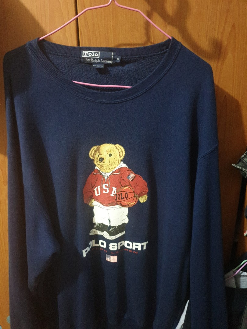 Polo Ralph Lauren Bear Basketball Sweater Unisex Men S Fashion