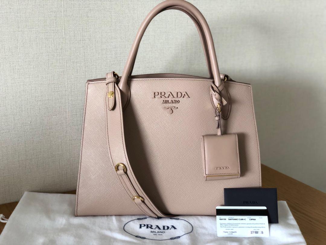 prada monochrome saffiano leather bag review
