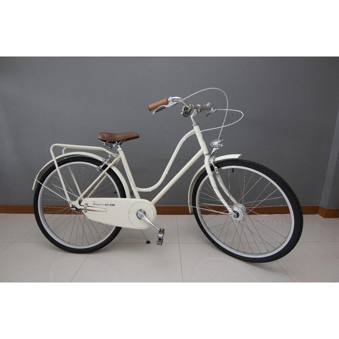 Retro Vintage Bicycle White For Her