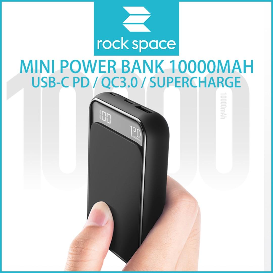 Rock Space P65 Mini Pd Power Bank 10000mah Mobile Phones Tablets Mobile Tablet Accessories Mobile Accessories On Carousell