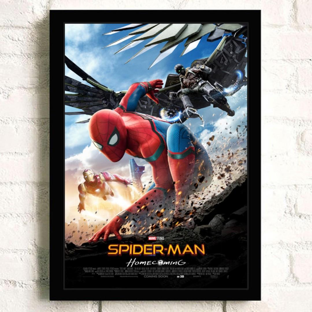 Spider Man Homecoming Poster 5 With Black Frame Design Craft