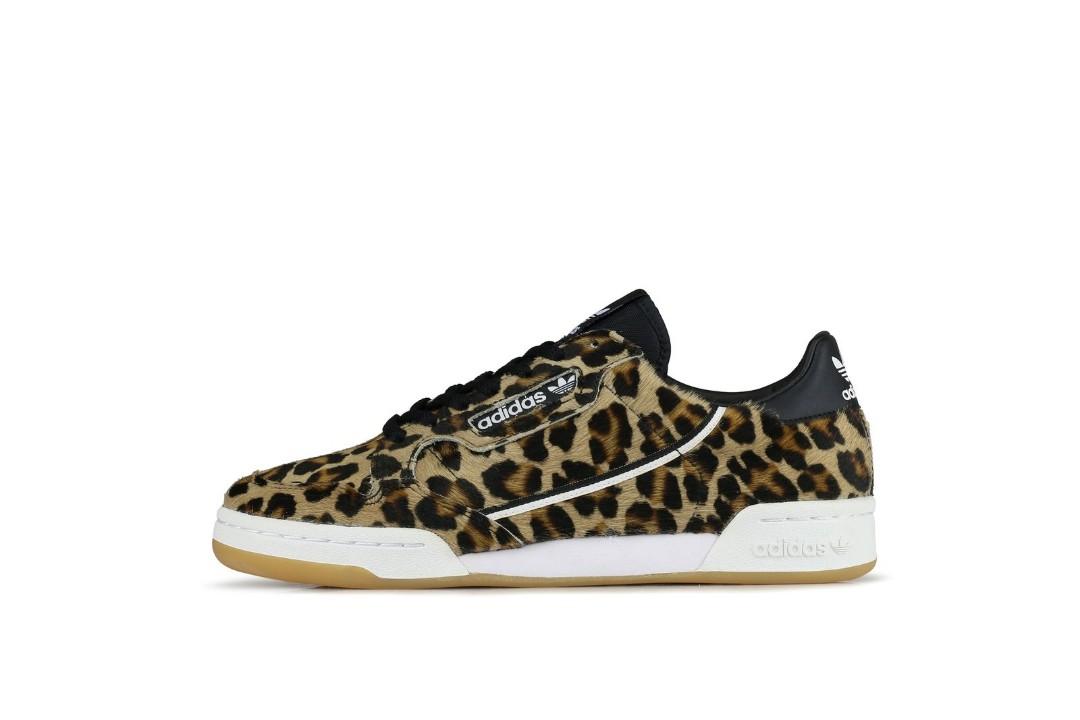 adidas originals continental 8 sneakers in leopard print